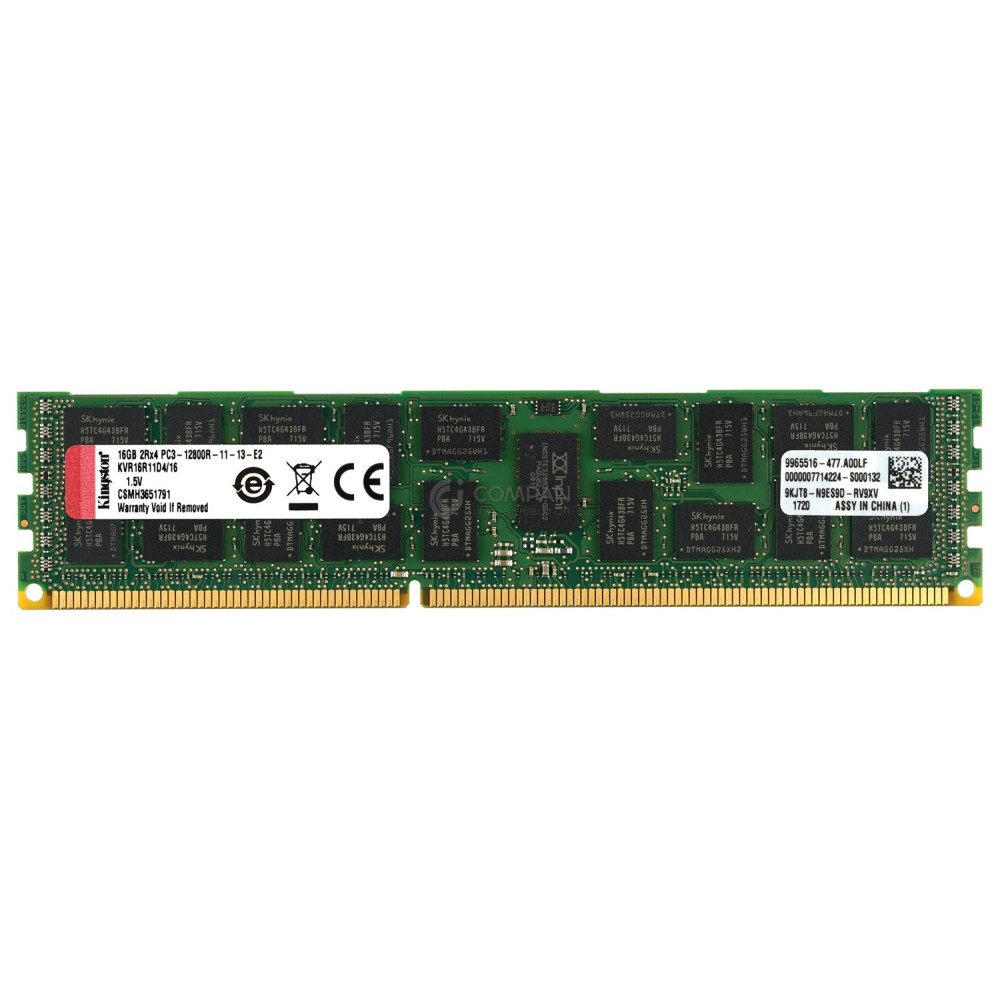 KVR16R11D4-16 KINGSTON DDR3 16GB 2RX4 PC3-12800 1600MHZ RDIMM